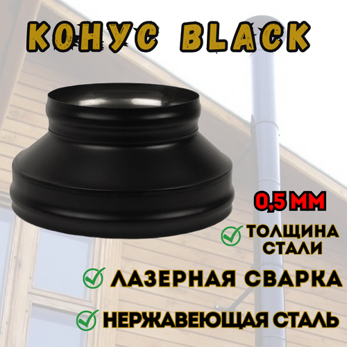 Конус BLACK (AISI 430/0,5мм) (ПП) (200х300) фотография