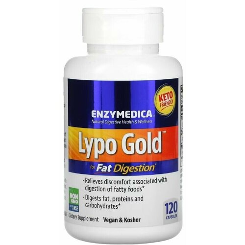 Enzymedica Lypo Gold 120 caps/ Энзаймедика Липо Голд 120 капсул фотография