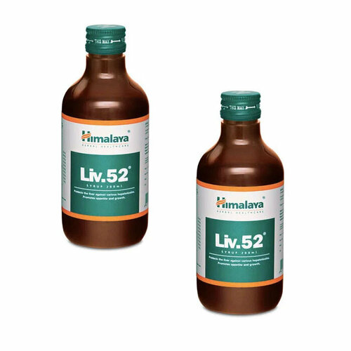 Сироп Лив 52 Хималая (Liv.52 Syrup Himalaya) для печени, при циррозе, гепатите, анемии, 2х200 мл фотография