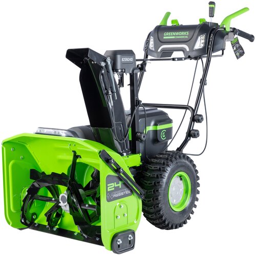 Самоходный снегоуборщик аккумуляторный Greenworks GD82ST56, 82V, 61 см, бесщеточный, 3 АКБ на 5 Ач + ЗУ на 2 слота фотография