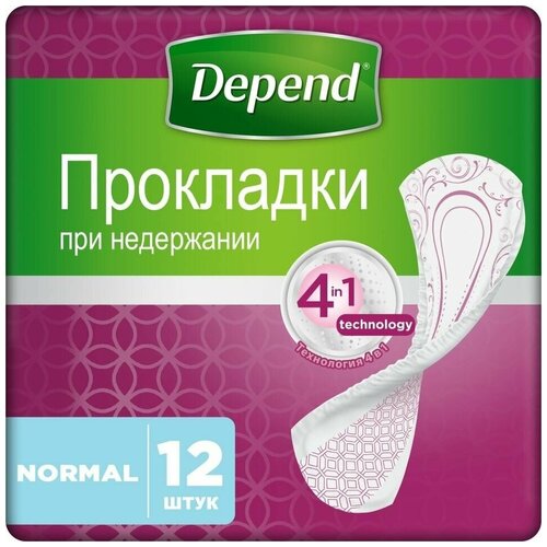 Прокладки Depend Normal при недержании 12шт x 3шт фотография