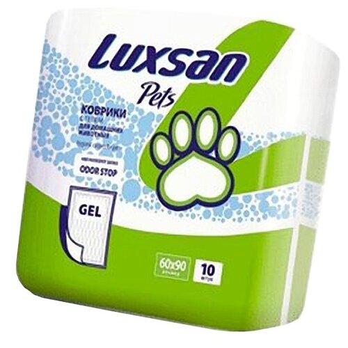 Пеленки для собак впитывающие Luxsan Pets Gel 29 см 10 шт. 29 см зеленый фотография