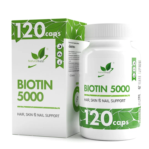 фотография NaturalSupp Biotin капс., 0.1 г, 120 шт., купить за 634 р