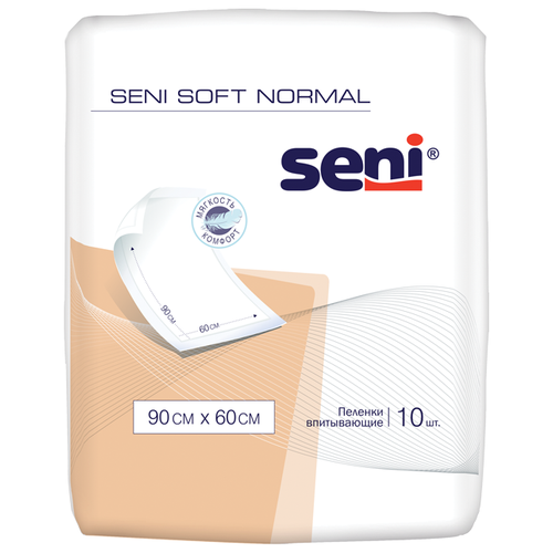 Пеленки впитывающие одноразовые Seni Soft Normal 90 x 60 см, 10 шт. фотография