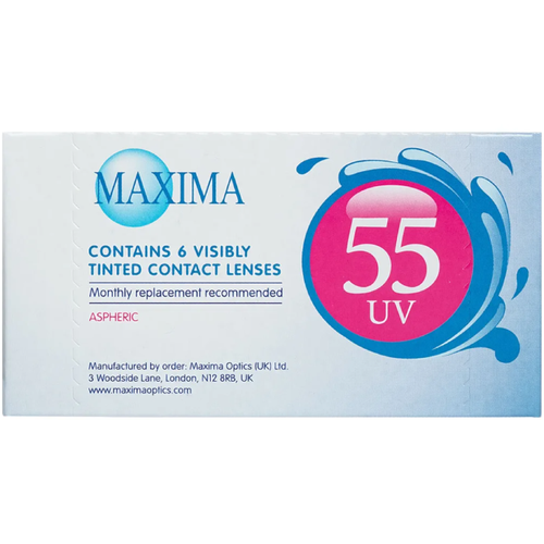 Контактные линзы Maxima 55 UV, 6 шт., R 8,6, D -1,75 фотография