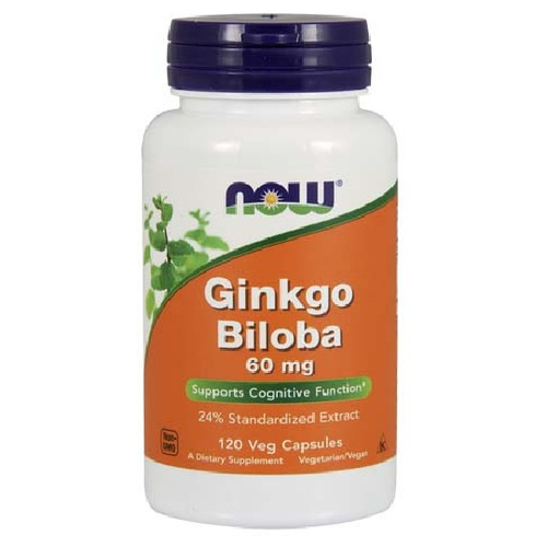 NOW Ginkgo Biloba 60 mg, 120 капс. фотография