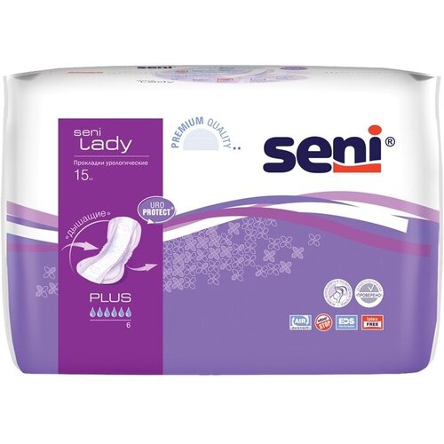 Прокладки урологические женские SENI LADY plus 15 шт. фотография