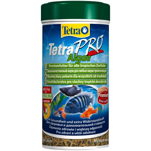 Сухой корм  для  рыб, ракообразных Tetra TetraPro Algae, 250 мл, 55 г фотография