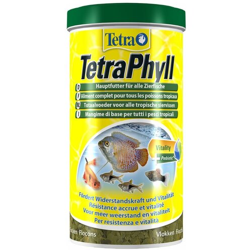 Сухой корм  для  рыб Tetra TetraPhyll Flakes, 1 л, 200 г фотография