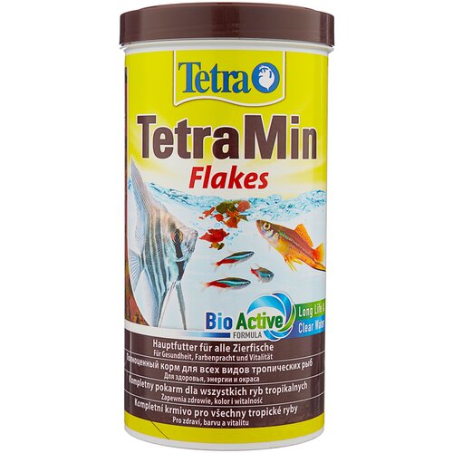 Сухой корм  для  рыб, ракообразных Tetra TetraMin flakes, 1 л, 200 г фотография