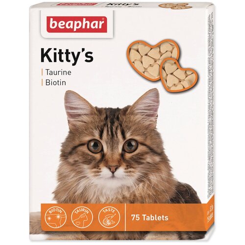 Кормовая добавка Beaphar Kitty's Taurine + Biotin , 75 таб. фотография