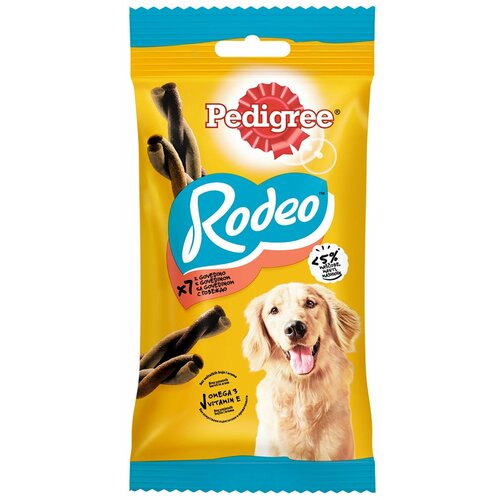 Лакомство для собак Pedigree Rodeo мясные косички, 123 г фотография