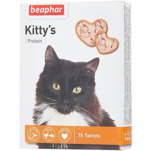 Кормовая добавка Beaphar Kitty's + Protein , 75 таб. фотография