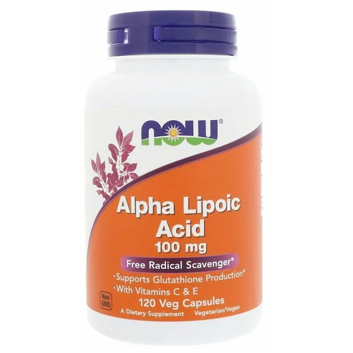 Alpha Lipoic Acid with Vitamins C and E, 100 мг, 160 г, 120 шт. фотография