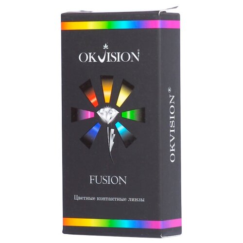 Контактные линзы OKVision Fusion, 2 шт., R 8,6, D -10, violet 2, 1 уп. фотография