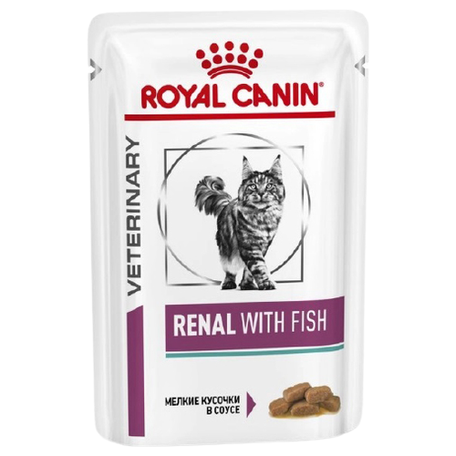 Влажный корм для кошек Royal Canin Renal, при проблемах с почками, с тунцом 85 г (кусочки в соусе) фотография