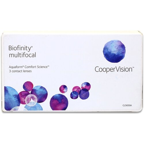 Контактные линзы CooperVision Biofinity Multifocal, 3 шт., R 8,6, D +5,5, ADD: +2.50 D, прозрачный, 1 уп. фотография