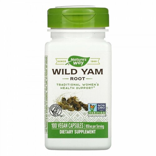 Nature s Way, Wild Yam Root, 425 mg, 100 Vegan Capsules фотография