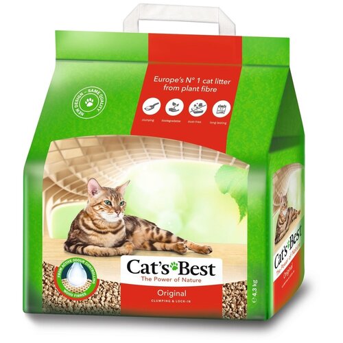 Cat's Best Original древесный комкующийся наполнитель 4,3 кг (10 л) фотография