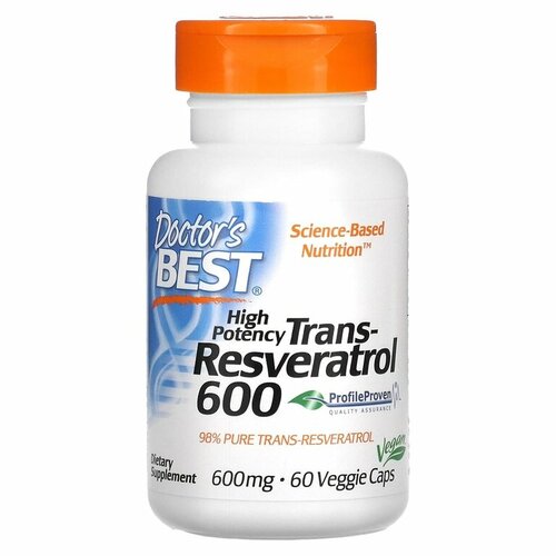 Капсулы Doctor's Best High Potency Trans-Resveratrol 600 мг, 70 г, 60 шт. фотография