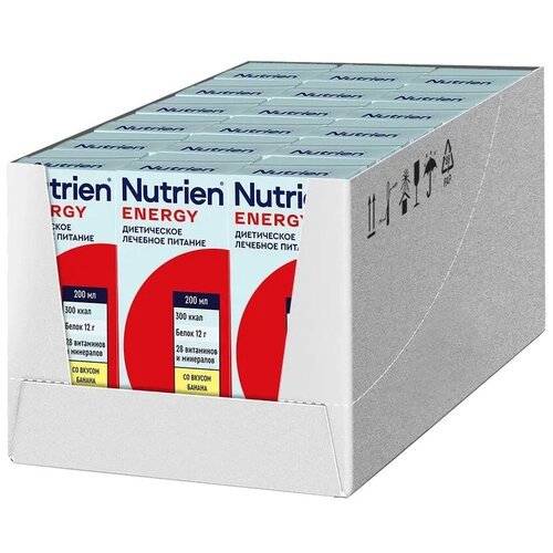 Nutrien Энергия, готовое к употреблению, 200 мл, банан, 18 шт. фотография