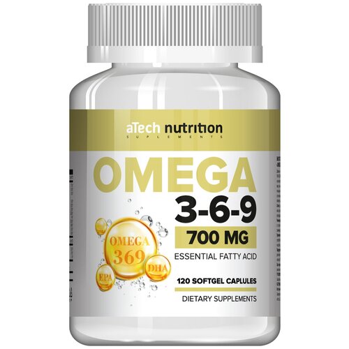 Капсулы aTech Nutrition Omega 3-6-9, 120 шт. фотография