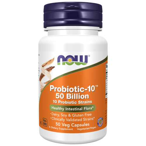 NOW Probiotic-10 50 Billion (Пробиотик-10 50 миллиардов) 50 капсул фотография