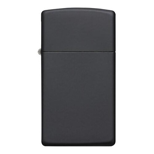 Оригинальная бензиновая зажигалка ZIPPO Slim 1618 с покрытием Black Matte фотография