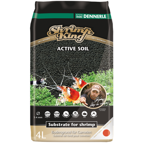 Грунт питательный для аквариума Shrimp King Active Soil 1-4 мм Dennerle (4 л) фотография