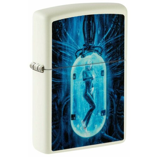 Зажигалка ZIPPO Woman in Tube с покрытием Glow In The Dark Green, латунь/сталь, белая, 38x13x57 мм фотография