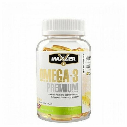 Maxler Omega 3 Premium капс., 100 г, цитрусовый фотография