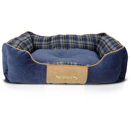 Лежак для собак и кошек Scruffs Highland Box Bed 90х70х13 см 90 см 70 см синий 13 см фотография