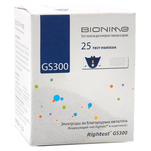 BIONIME тест-полоски для глюкометра Rightest GS300 фотография