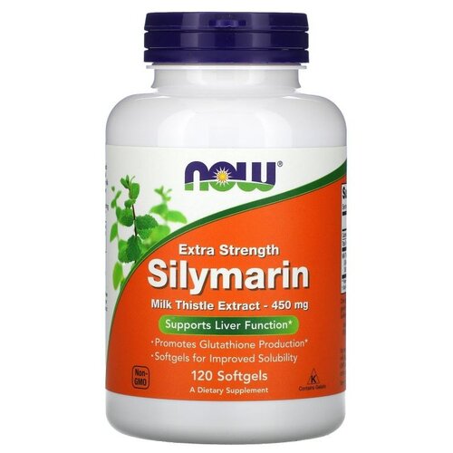 Капсулы NOW Silymarin Extra Strength 450 мг, 250 г, 120 шт. фотография