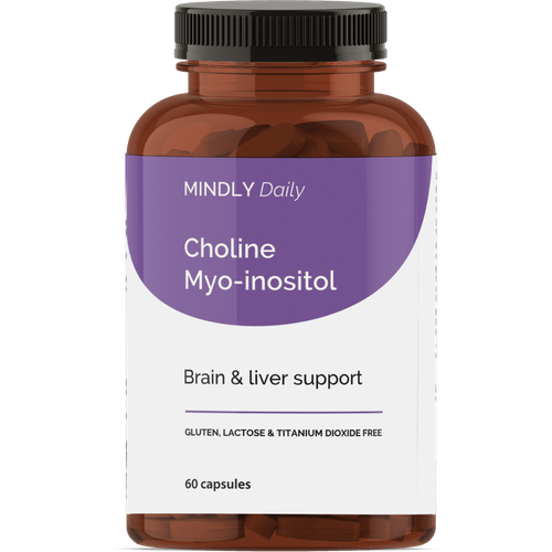 MINDLY Daily Холин+Мио-инозитол 250мг+250мг/Choline Myo-inositol капсулы массой 838 мг 60 шт фотография