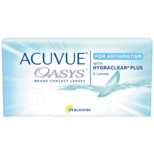 Контактные линзы ACUVUE OASYS For Astigmatism with Hydraclear Plus, 6 шт., R 8,6, D +5,25, CYL: -1,25, AХ: 120 фотография