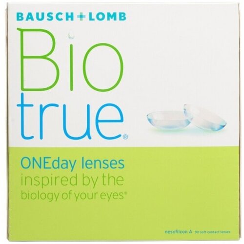 Контактные линзы Bausch & Lomb Biotrue ONEday, 90 шт., R 8,6, D -3, 1 уп. фотография