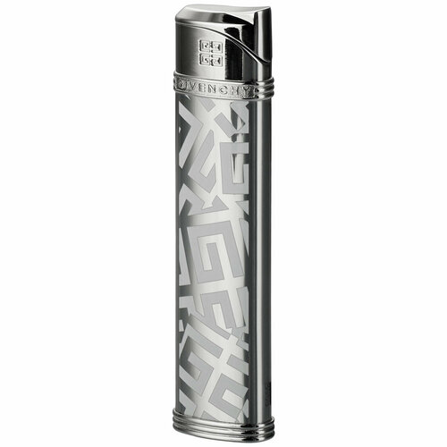 Зажигалка газовая GIVENCHY G28 Dia Silver Shiny & white 4G logo, GV G28-2010 фотография