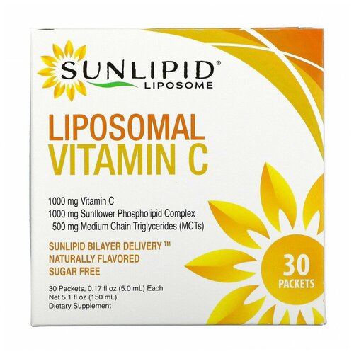 SunLipid Liposomal Vitamin C Липосомальный витамин C, 30 пакетиков фотография