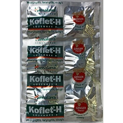 Кофлет Имбирь Хималая (леденцы от кашля) Koflet-H Lozenges Ginger Himalaya 6 шт. фотография