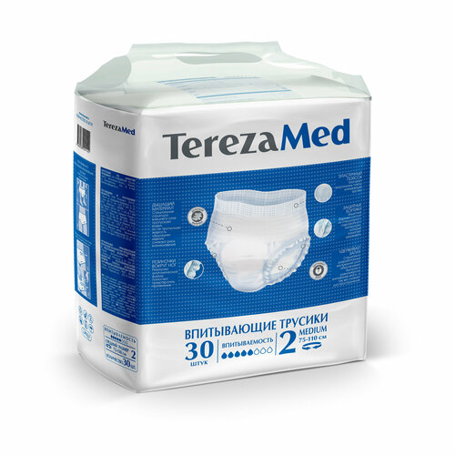 Подгузники-трусы TerezaMed Medium (№2), объем талии 75-110 см, 30 шт. фотография