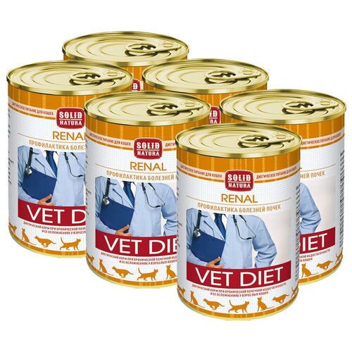 корм для кошек Solid Natura Vet Diet при проблемах с почками 6 шт. х 340 г (фарш) фотография