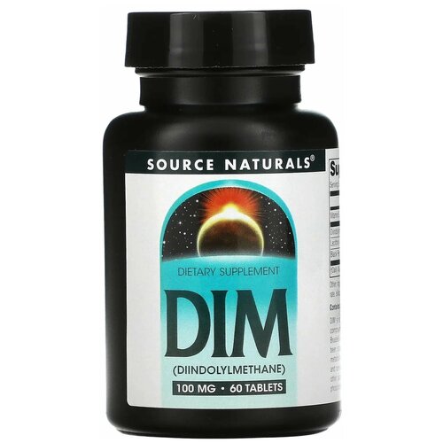 Таблетки Source Naturals DIM, 90 г, 100 мг, 60 шт. фотография