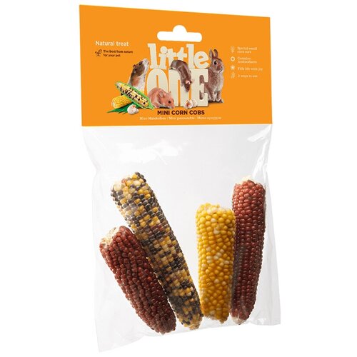 Лакомство для кроликов Little One Mini corn cobs, 130 г фотография