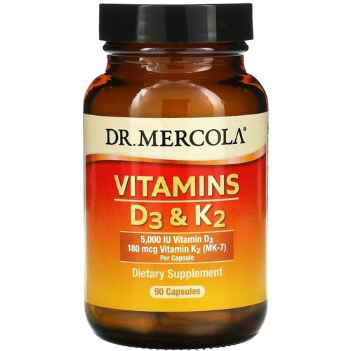 Капсулы Dr. Mercola Vitamins D3 & K2, 90 шт. фотография