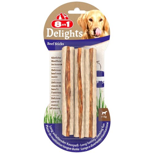 Лакомство для собак 8 In 1 Delights Beef Sticks (13 см), 75 г фотография