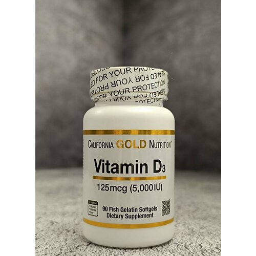 Капсулы California Gold Nutrition Vitamin D3 5000 IU, 90 шт. фотография