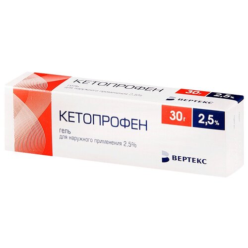 Кетопрофен гель д/нар. прим., 2,5%, 30 г фотография