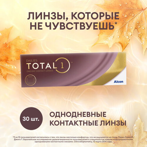 Контактные линзы Alcon Dailies Total1, 30 шт., R 8,5, D -1, 1 уп. фотография