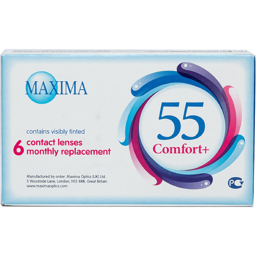 Контактные линзы Maxima 55 Comfort Plus, 6 шт., R 8,6, D -1,5, прозрачный, 1 уп. фотография